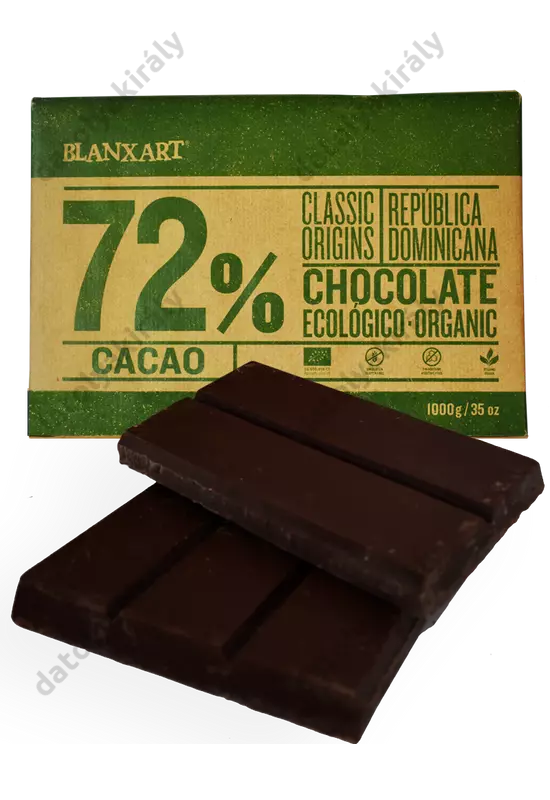 Blanxart Dominika köztársaság 72% Bio Csokoládé 1Kg pasztilla 