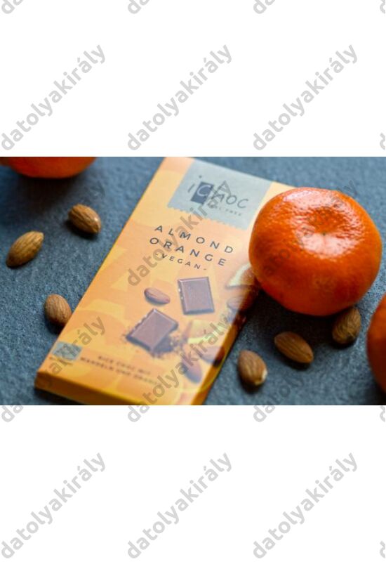 ICHOC BIO mandulás narancsos csokoládé ( VEGAN rizstejjel), 80 g 